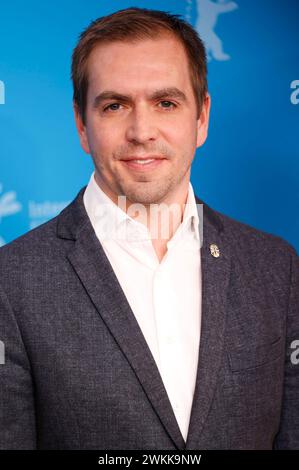 Philipp Lahm beim Photocall zum Kompilationsfim Elf mal morgen: Berlinale Meets Fußball / Eleven Tomorrows: Berlinale Meets Football auf der Berlinale 2024 / 74. Internationale Filmfestspiele Berlin im Hotel Grand Hyatt. Berlin, 21.02.2024 *** Philipp Lahm at the photocall for the compilation film Elf mal morgen Berlinale Meets Football Eleven Tomorrows Berlinale Meets Football at the Berlinale 2024 74 Berlin International Film Festival at the Hotel Grand Hyatt Berlin, 21 02 2024 Foto:xD.xBedrosianx/xFuturexImagex elf 4208 Stock Photo