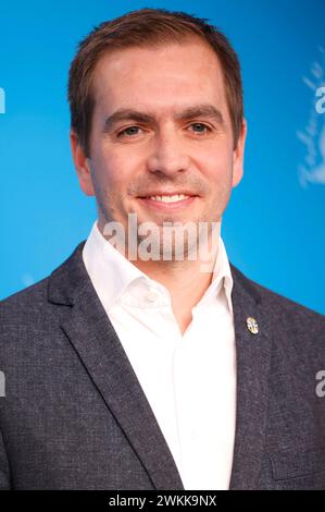 Philipp Lahm beim Photocall zum Kompilationsfim Elf mal morgen: Berlinale Meets Fußball / Eleven Tomorrows: Berlinale Meets Football auf der Berlinale 2024 / 74. Internationale Filmfestspiele Berlin im Hotel Grand Hyatt. Berlin, 21.02.2024 *** Philipp Lahm at the photocall for the compilation film Elf mal morgen Berlinale Meets Football Eleven Tomorrows Berlinale Meets Football at the Berlinale 2024 74 Berlin International Film Festival at the Hotel Grand Hyatt Berlin, 21 02 2024 Foto:xD.xBedrosianx/xFuturexImagex elf 4211 Stock Photo