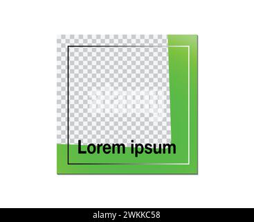 Mock-up square social media template for digital promotion ideas brand sales commercial advertising. Stock Vector