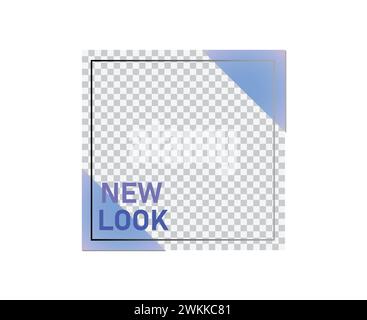 Square social media template frame for digital marketing promotion flyers brand sales commercial advertising. Stock Vector