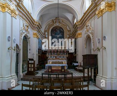 Rabat, Malta - 22 December, 2023: view of the Collegiate Church of Saint Paul in Rabat Stock Photo