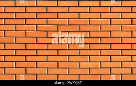 Brick wall texture. Wall of new smooth brick. Stock Photo