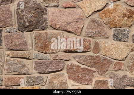 Gray stone wall background. Masonry texture. Stock Photo