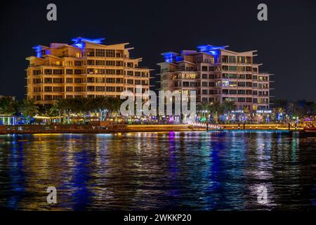 Beautiful view of Coral Building Manama Bahrain. Stock Photo