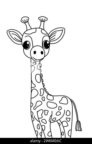 Coloring Book For Kids Features Giraffe-Themed Coloring Pages Stock Vector