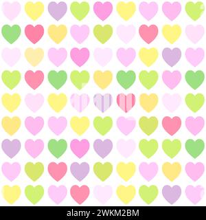 Valentine Heart shapes colorful pattern, Valentine background, seamless pattern Stock Vector
