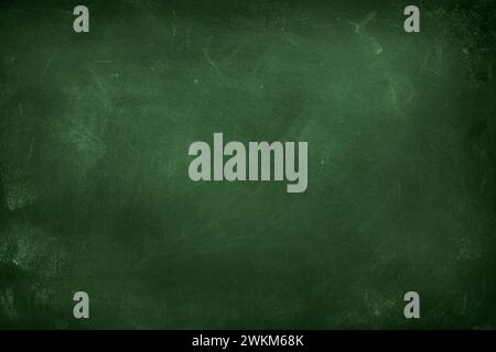 Chalk rubbed out on green chalkboard background Stock Photo