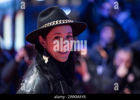 Berlin, Germany. 21st Feb, 2024. Esther Perbandt, designer, arrive for the screening of the film 'Spaceman'. The 74th Berlin International Film Festival will take place from February 15 to 25, 2024. Credit: Hannes P. Albert/dpa/Alamy Live News Stock Photo