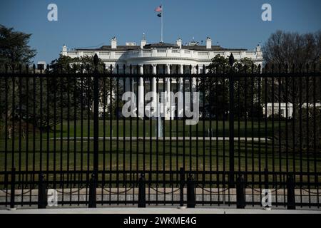 Washington, USA. 21st Feb, 2024. A general view of the White House, in Washington, DC, on Wednesday, February 21, 2024. (Graeme Sloan/Sipa USA) Credit: Sipa USA/Alamy Live News Stock Photo