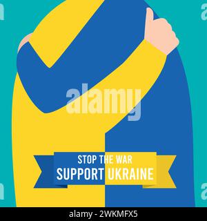 Stop the war in ukraine poster Vector Stock Vector