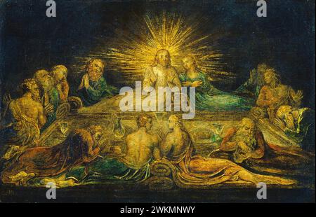 The Last Supper. William Blake. 1799. Stock Photo