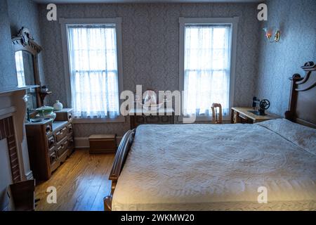 bedroom where Babe Ruth was born on February 6th, 1895 in Baltimore Stock Photo