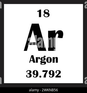 Argon chemical element icon vector illustration design Stock Vector