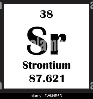 Strontium chemical element icon vector illustration design Stock Vector