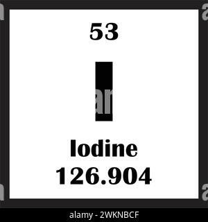 Iodine chemical element icon vector illustration design Stock Vector