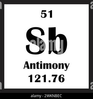 Antimony chemical element icon vector illustration design Stock Vector