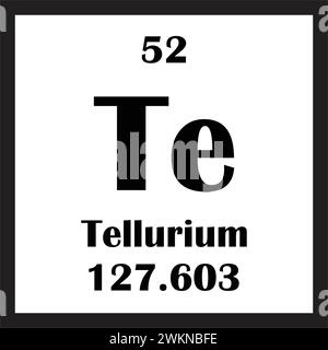 Tellurium chemical element icon vector illustration design Stock Vector