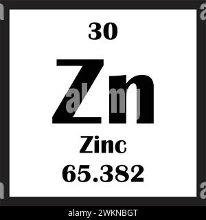 Zinc chemical element icon vector illustration design Stock Vector