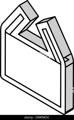 open box unpacking loading contents isometric icon vector illustration ...