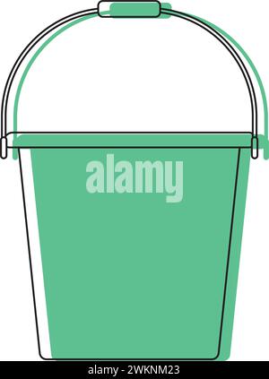 Colored gardening bucket icon Vector Stock Vector