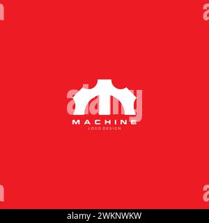 M Machine Logo Simple ans strong design. Letter M Logo Stock Vector