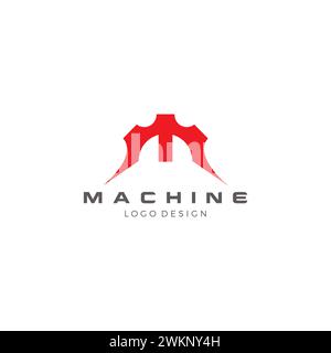 M Machine Logo Strong. Letter M Logo Stock Vector