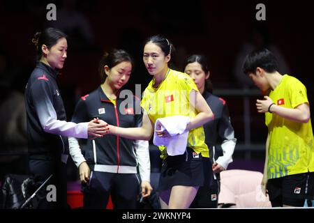 BEXCO Convention Centre, Busan, South Korea. 22nd Feb, 2024. Hong Kong, China team group, FEBRUARY 22, 2024 - Table Tennis : ITTF World Team Table Tennis Championships Finals Busan 2024 Women's Team Quarter-final at BEXCO Convention Centre, Busan, South Korea. Credit: YUTAKA/AFLO SPORT/Alamy Live News Stock Photo