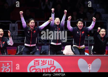 BEXCO Convention Centre, Busan, South Korea. 22nd Feb, 2024. Hong Kong, China team group, FEBRUARY 22, 2024 - Table Tennis : ITTF World Team Table Tennis Championships Finals Busan 2024 Women's Team Quarter-final at BEXCO Convention Centre, Busan, South Korea. Credit: YUTAKA/AFLO SPORT/Alamy Live News Stock Photo