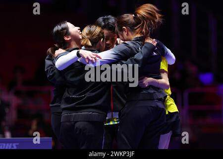 BEXCO Convention Centre, Busan, South Korea. 22nd Feb, 2024. Hong Kong, China team group, FEBRUARY 22, 2024 - Table Tennis : ITTF World Team Table Tennis Championships Finals Busan 2024 Women's Team Quarter-final at BEXCO Convention Centre, Busan, South Korea. Credit: YUTAKA/AFLO SPORT/Alamy Live News Stock Photo