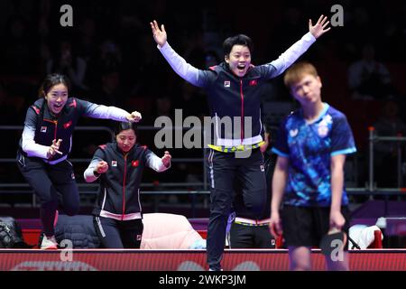 BEXCO Convention Centre, Busan, South Korea. 22nd Feb, 2024. Hong Kong, China team group, FEBRUARY 22, 2024 - Table Tennis : ITTF World Team Table Tennis Championships Finals Busan 2024 Women's Team Quarter-final at BEXCO Convention Centre, Busan, South Korea. Credit: YUTAKA/AFLO SPORT/Alamy Live News Stock Photo