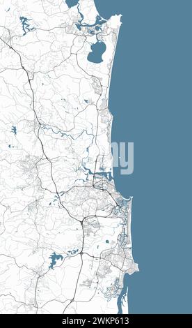 Printable street map of Sunshine Coast, Australia. Map template for ...