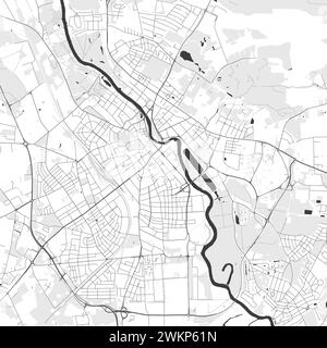 Map of Tartu, Estonia. Detailed city vector map, metropolitan area with ...