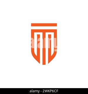 TM Shield Logo. Letter M Shield Logo Stock Vector