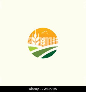 Farm Logo Symbol. Farm vector Illustration Stock Vector