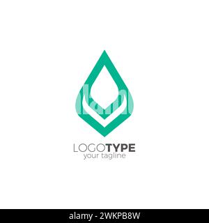 AV Logo Simple. Water Logo. Leaf Logo vector Stock Vector