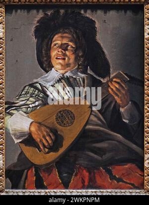 The Serenade (1629) by Judith Leyster (1609-1660).first woman master painter in the 17th century. Stock Photo