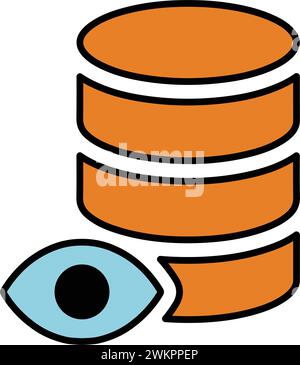 Data, visualisation, visualize icon. Simple vector illustration for web, print files, graphic or commercial purposes. Stock Vector