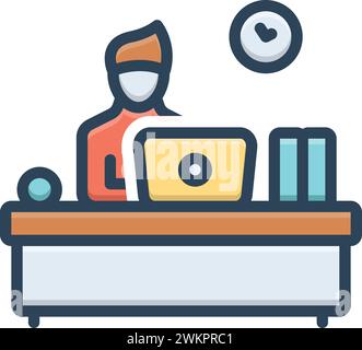 Icon for co worker Stock Vector