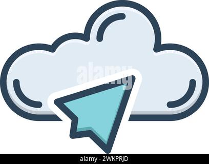 Icon for share,cloud Stock Vector