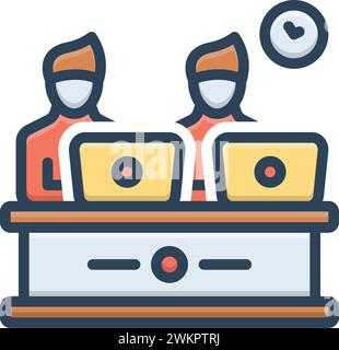 Icon for co worker,associate Stock Vector