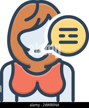 Icon for says,speak Stock Vector