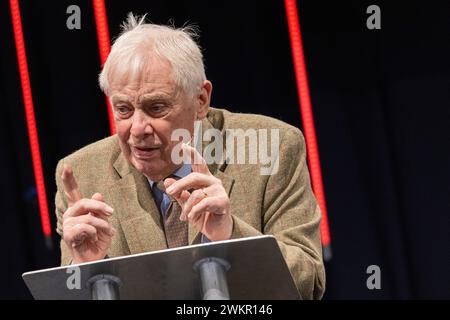 Oxford, England, UK. 10th February, 2024. Lord Chris Patten, Britain's last Hong Kong governor, attends a Lunar New Year celebration for Hongkongers. Stock Photo