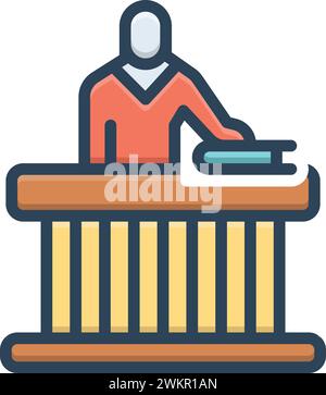 Icon for taking oath,oath Stock Vector