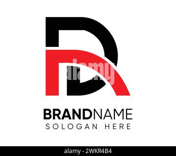 D R logo design vector template Stock Vector