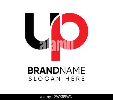 U P logo design vector template Stock Vector