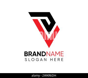 V D logo design vector template Stock Vector