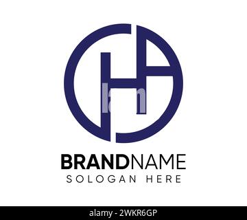 H A logo design vector template Stock Vector