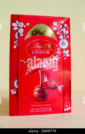 Lindt Lindor Milk Chocolate Easter Egg Stock Photo