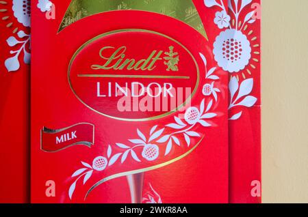 Lindt Lindor Milk Chocolate Easter Egg Stock Photo