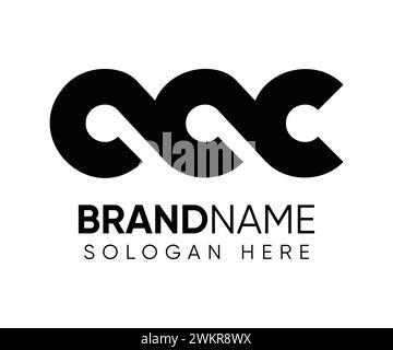 a a c logo design vector template Stock Vector